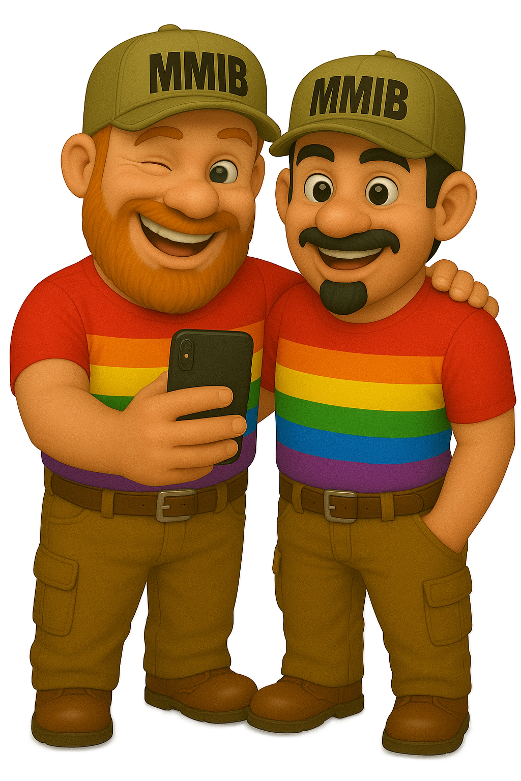 George und Tom vor MMIB-Logo